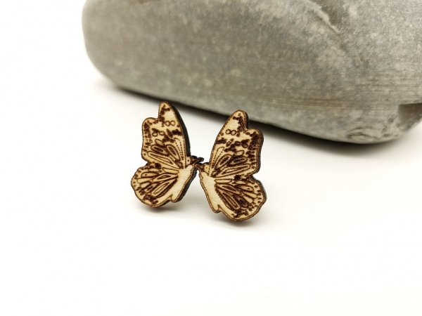 Schmetterling Holz Ohrstecker